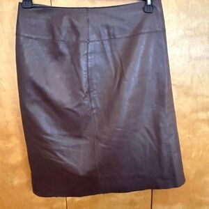 Bebe Faux Leather Skirt Brown